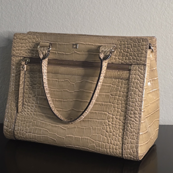Kate Spade Romy Perri Lane Croco Rosy Beige Bag - Picture 5 of 14
